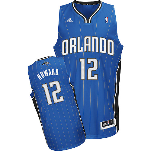NBA Orlando Magic 12 Dwight Howard New Revolution 30 Swingman Road Blue Jersey